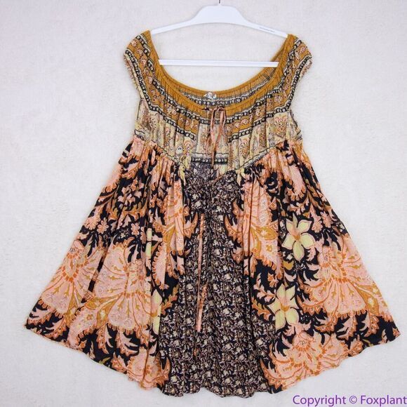 NEW Free People Intimately Bali‎ Mariposa Mini Slip, Black Combo, size S - Picture 3 of 16